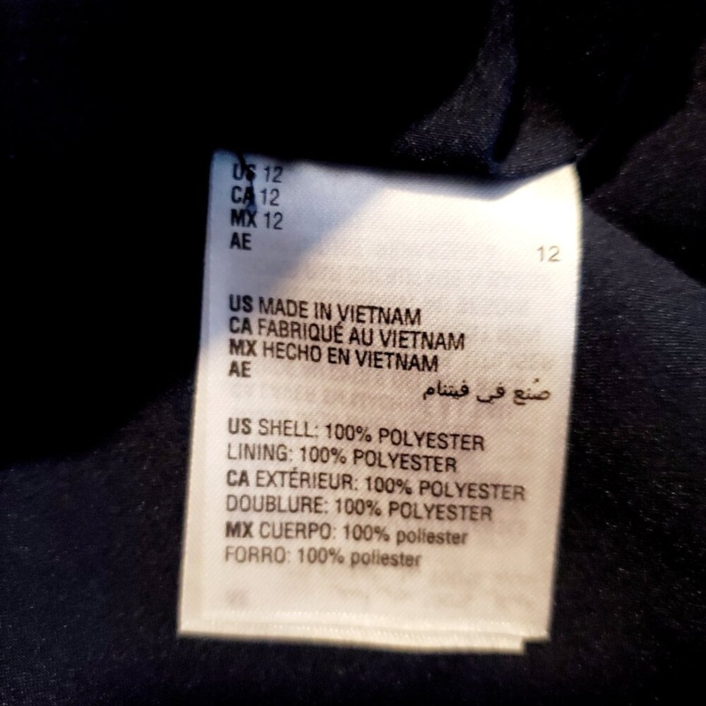 Bar III Navy Maxi Dress Size 12 Slip Dress Spaghetti Strap Flowy Elegant Minimal - Picture 9 of 12